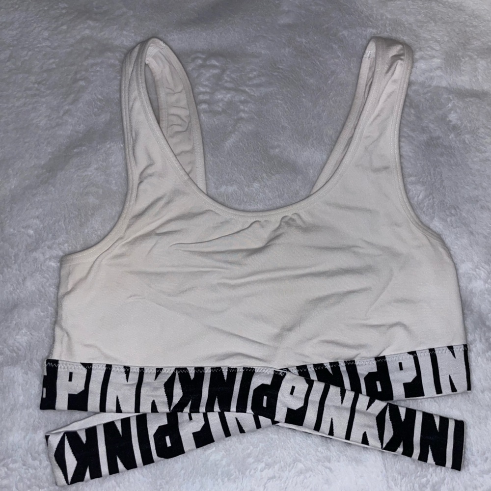 Pink sports bra